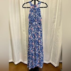 Abel the Label floral halter maxi dress | size small